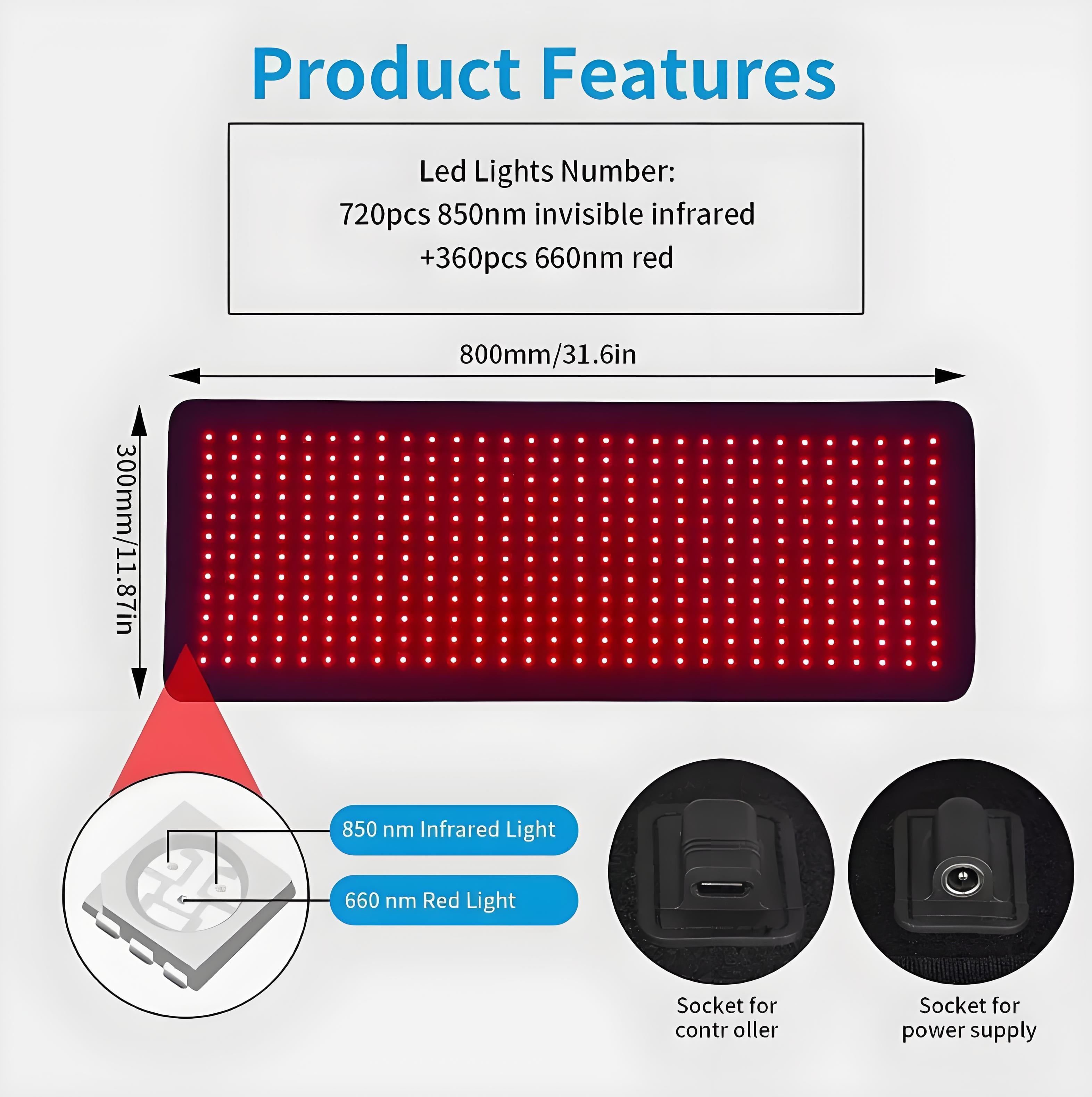Red Light Therapy Pad – Infrared LED Full Body Wellness Mat