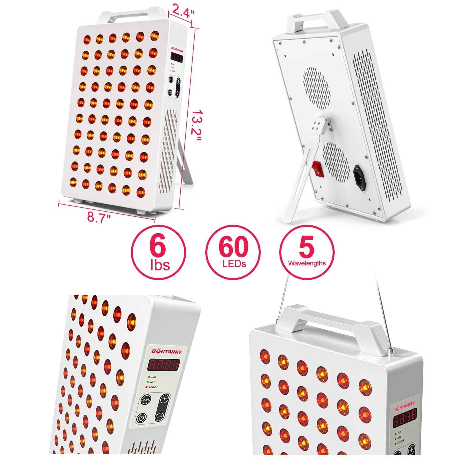 BO-300 Red Light Wellness Panel – 5 Wavelengths (630–850nm)