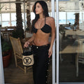 Pearl style three piece swimsuit