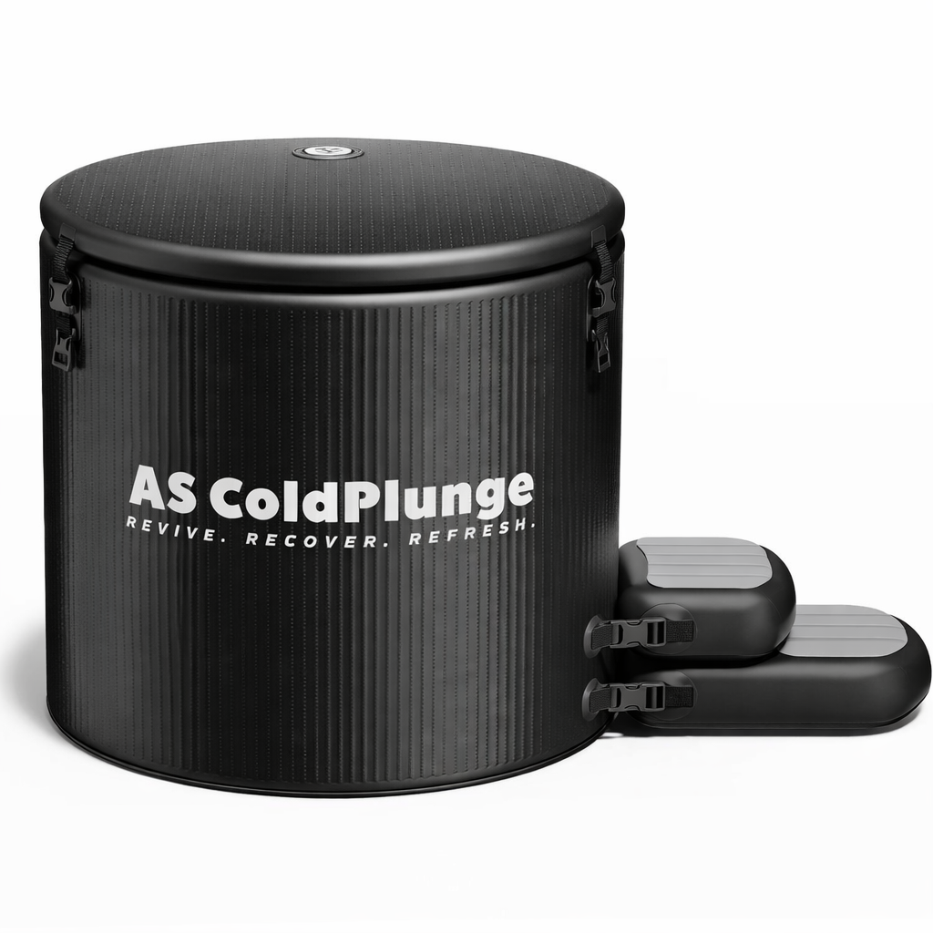 XL Ice Bath Tub for Cold Plunge, 120 Gal with Insulated Lid, Step Stool, Portable Inflatable Ice Pod Plunge Barrel, Easy Chiller Connection, Indoor Outdoor